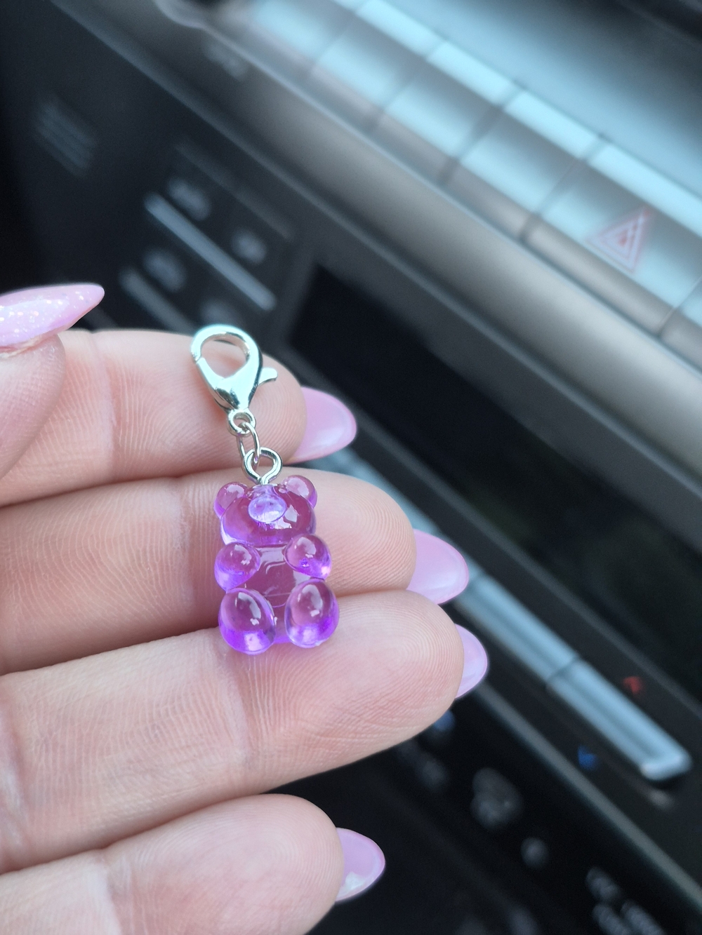 Purple Gummy Bear Charm with Lobster Clasp ☆ Bag Backpack Purse Zipper Charms